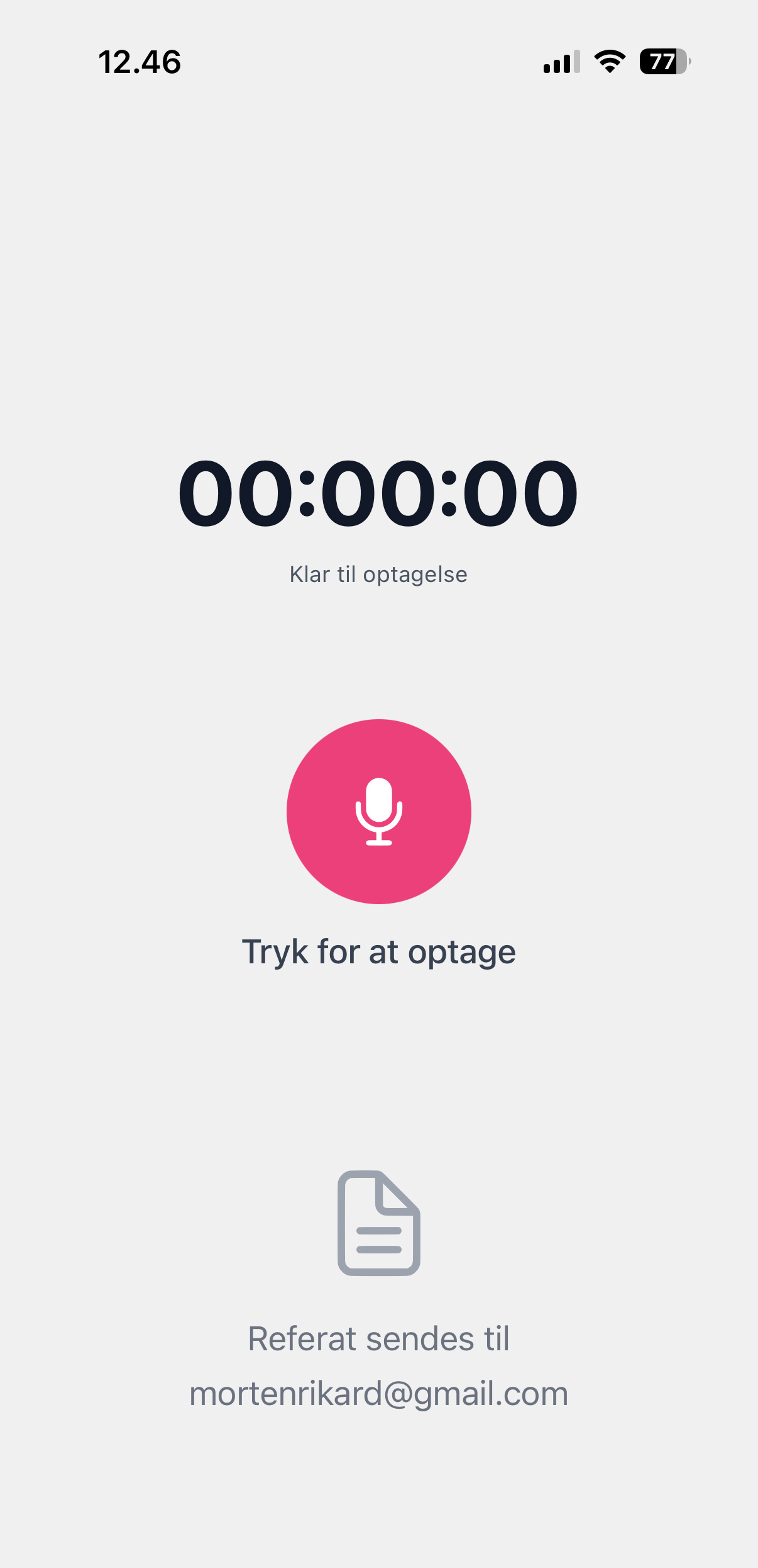 MinuteMate App Interface